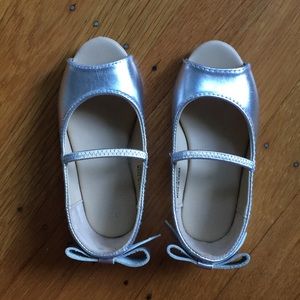 Janie and jack silver sandals, 7